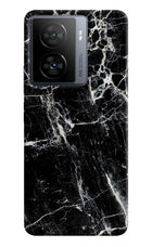 Black Marble Texture iQOO Z7 5G Hard Case Back Cover by Casekaro