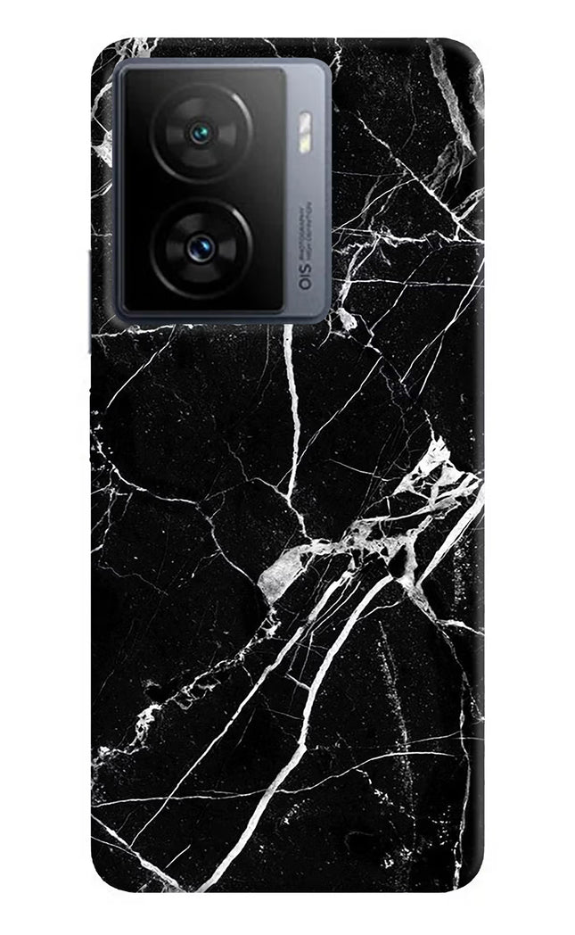 Black Marble Pattern iQOO Z7 5G Hard Case Back Cover by Casekaro