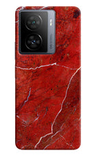 Red Marble Design iQOO Z7 5G Hard Case Back Cover by Casekaro