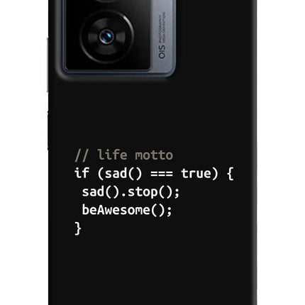 Life Motto Code iQOO Z7 5G Hard Case Back Cover by Casekaro