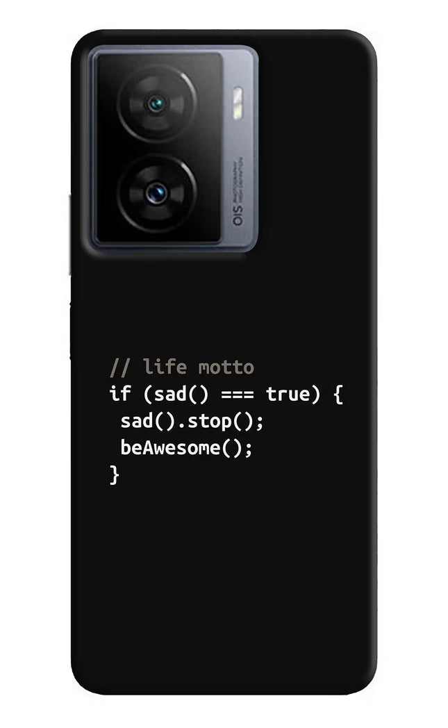 Life Motto Code iQOO Z7 5G Hard Case Back Cover by Casekaro