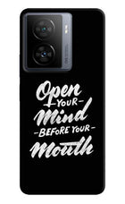 Open Your Mind Before Your Mouth iQOO Z7 5G Hard Case Back Cover by Casekaro