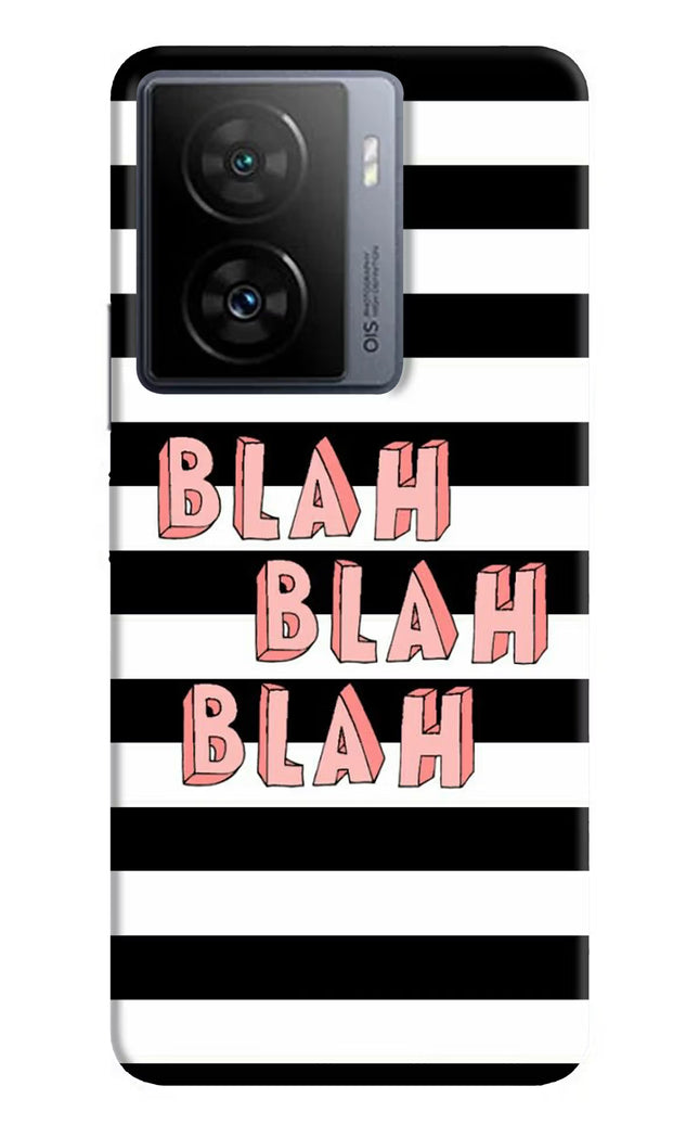 Blah Blah Blah iQOO Z7 5G Hard Case Back Cover by Casekaro
