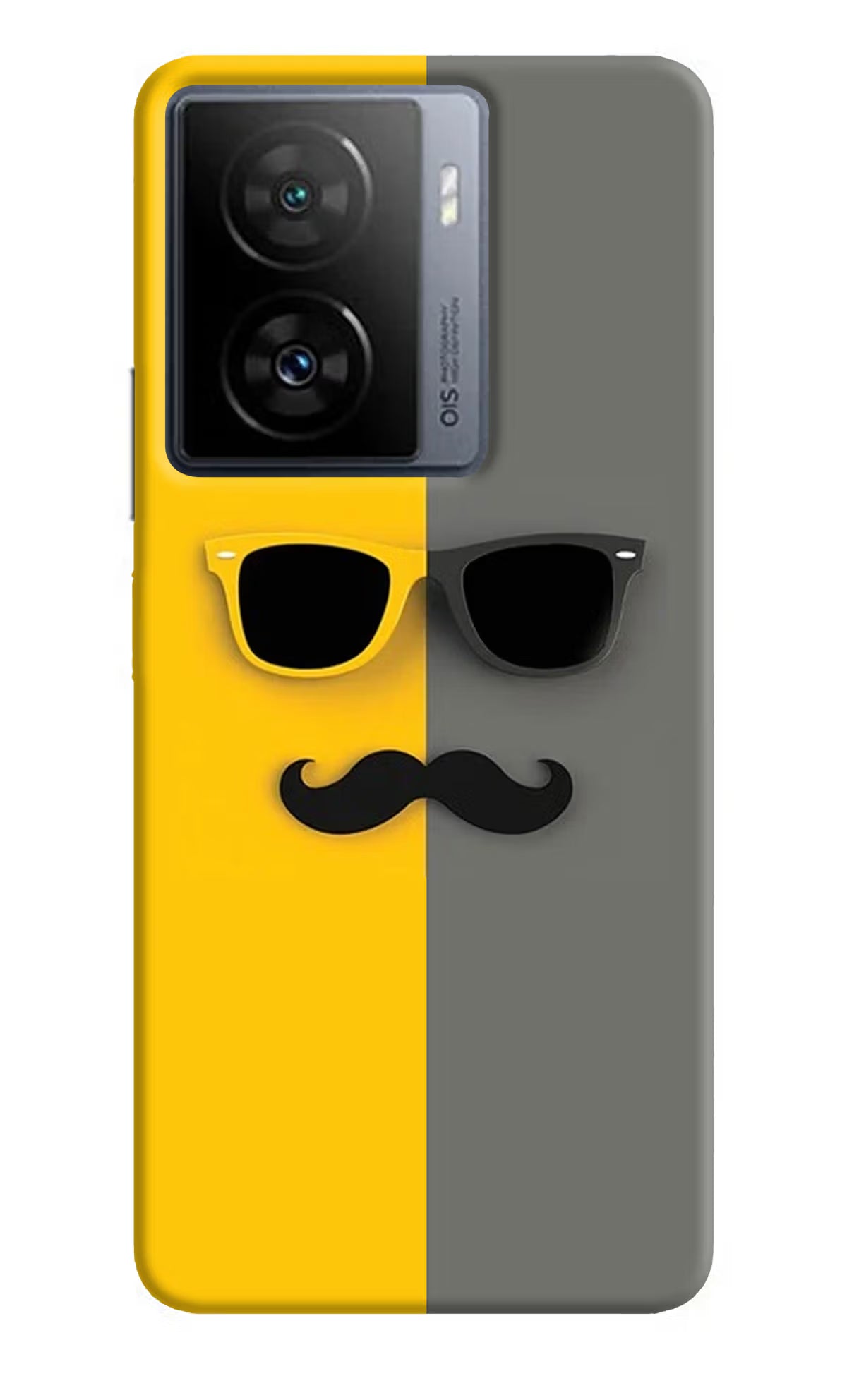 Sunglasses with Mustache iQOO Z7 5G Back Cover