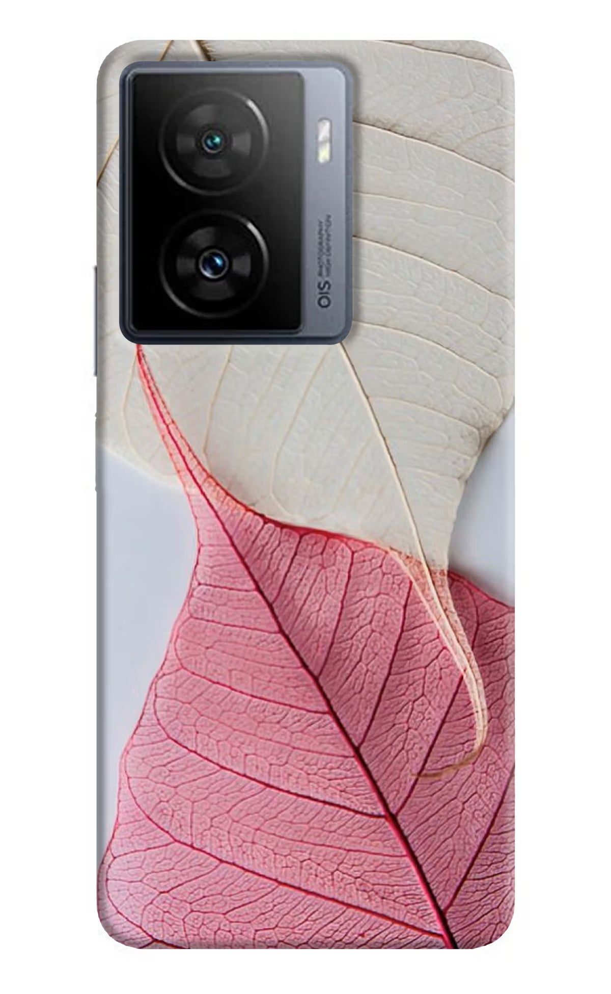 White Pink Leaf iQOO Z7 5G Back Cover