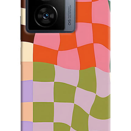 Wavy Grid iQOO Z7 5G Hard Case Back Cover by Casekaro