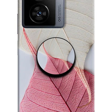 White Pink Leaf iQOO Z7 5G Pop Case by Casekaro