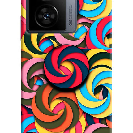 Spiral Pattern iQOO Z7 5G Pop Case by Casekaro