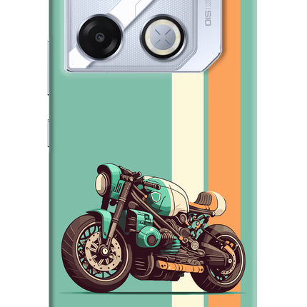 Striped Moto Drift Infinix GT 20 Pro Hard Case Back Cover by Casekaro
