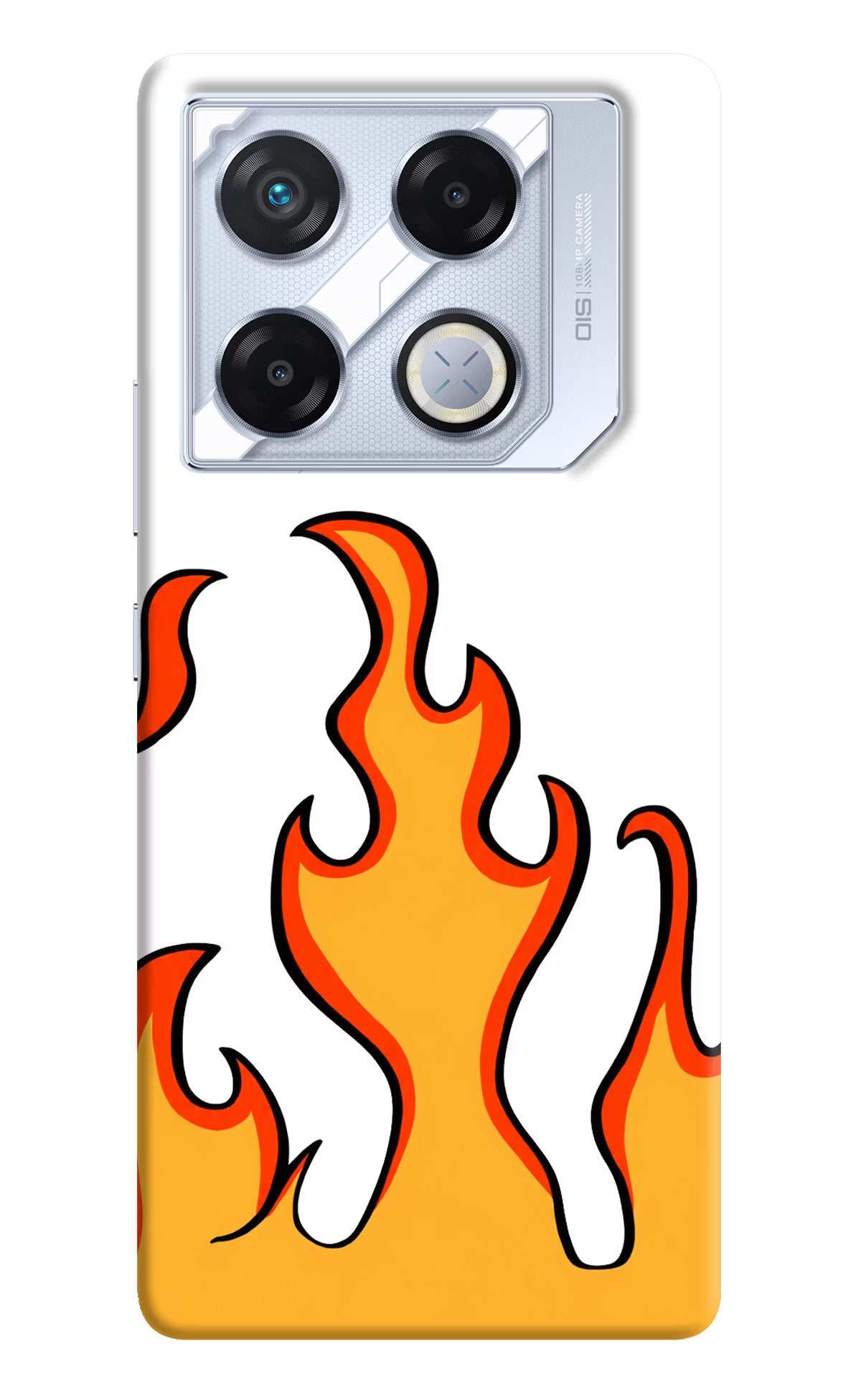 Fired Up – White Infinix GT 20 Pro Back Cover