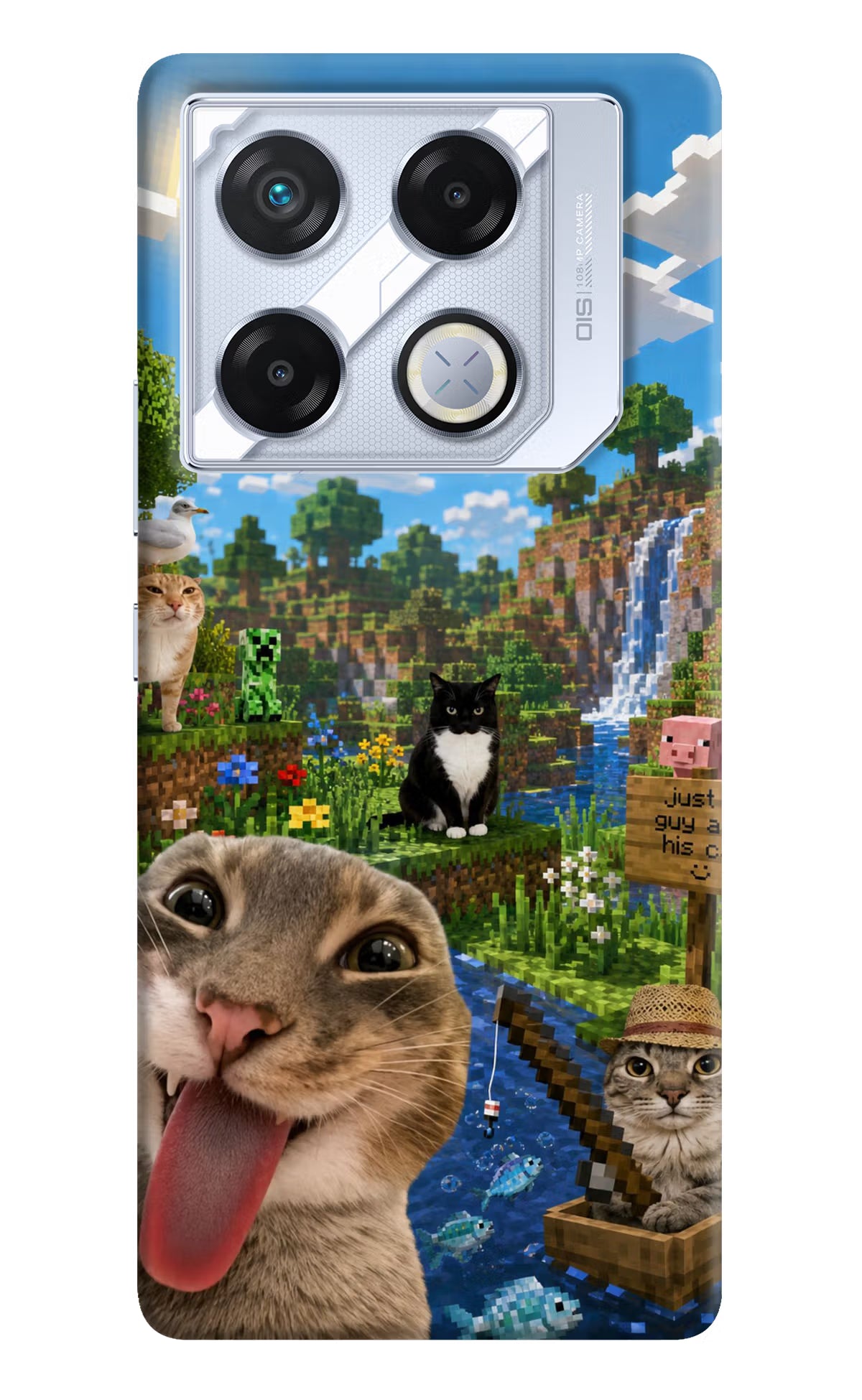 Minecraft Cat Chaos Infinix GT 20 Pro Back Cover