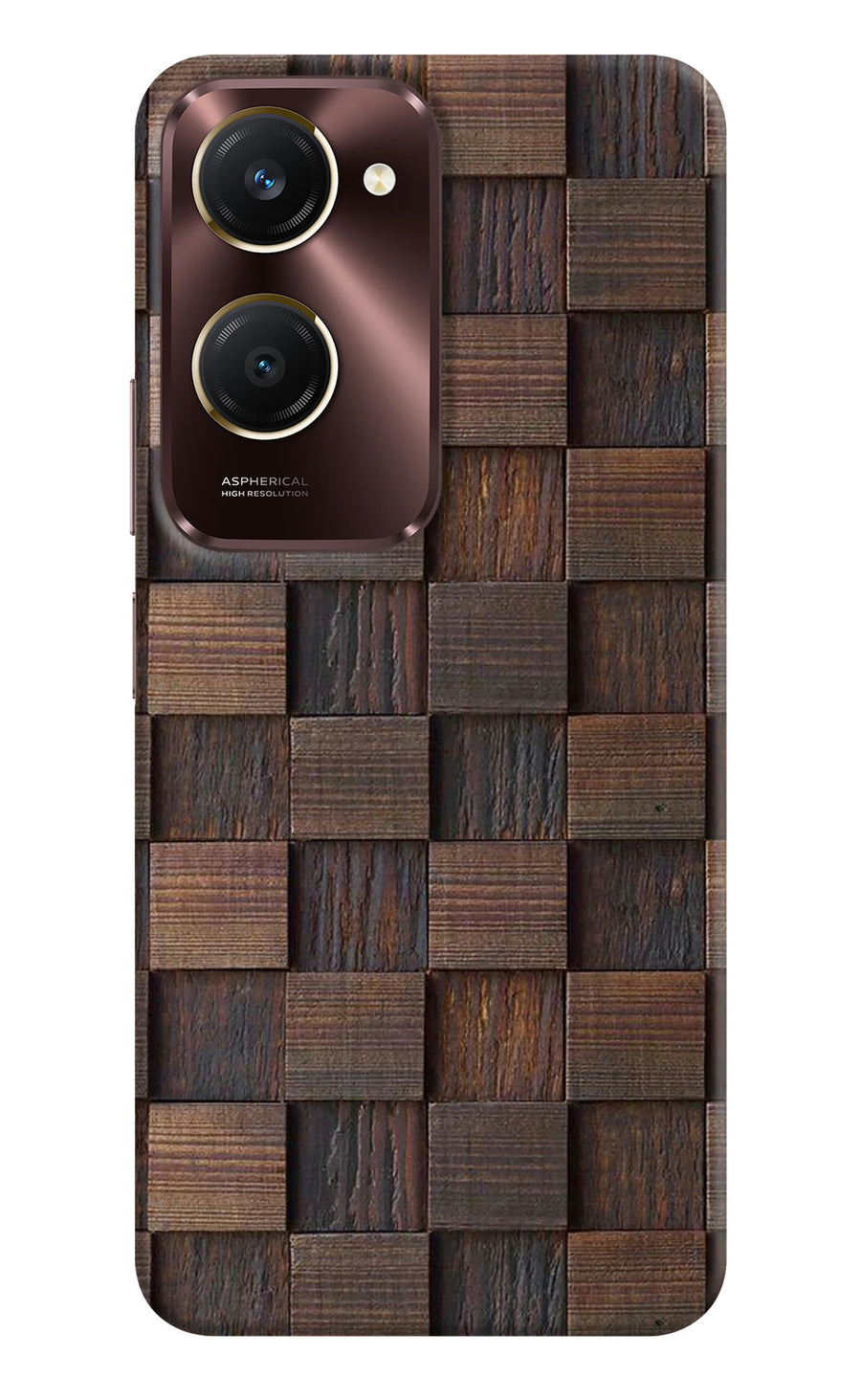 Wooden Cube Design Vivo Y28e 5G Back Cover, Hard case