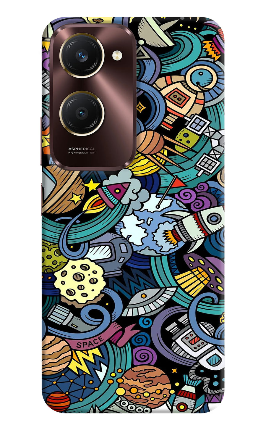 Space Abstract Vivo Y28e 5G Back Cover, Hard case