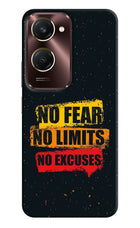 No Fear No Limits No Excuse Vivo Y28e 5G Hard Case Back Cover by Casekaro