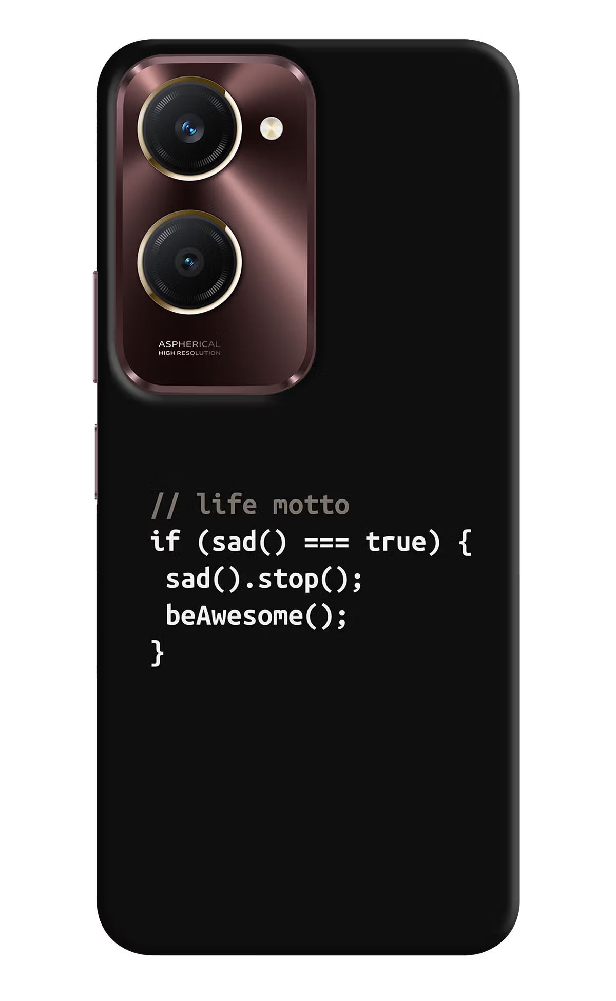 Life Motto Code Vivo Y28e 5G Back Cover