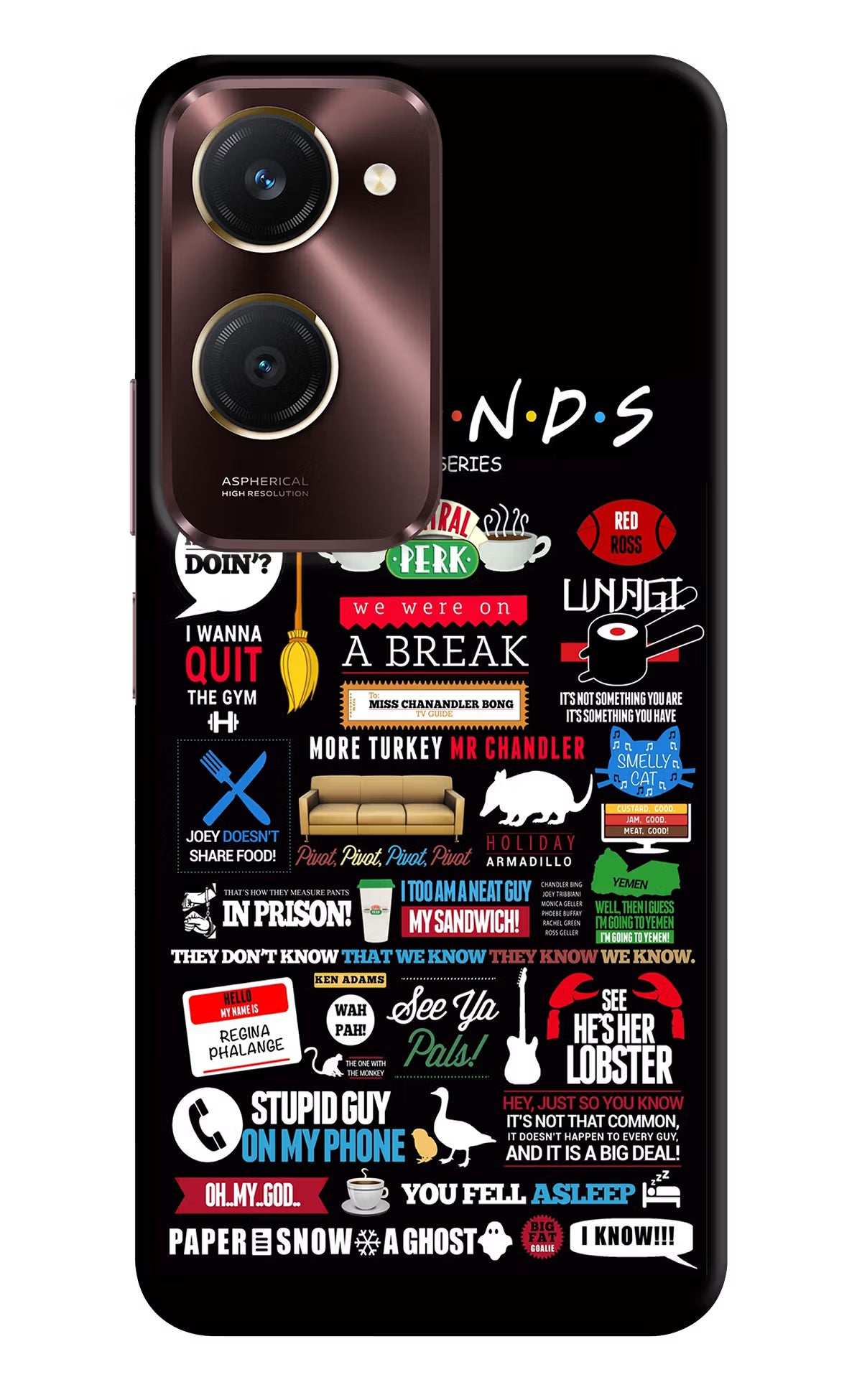 FRIENDS Vivo Y28e 5G Back Cover