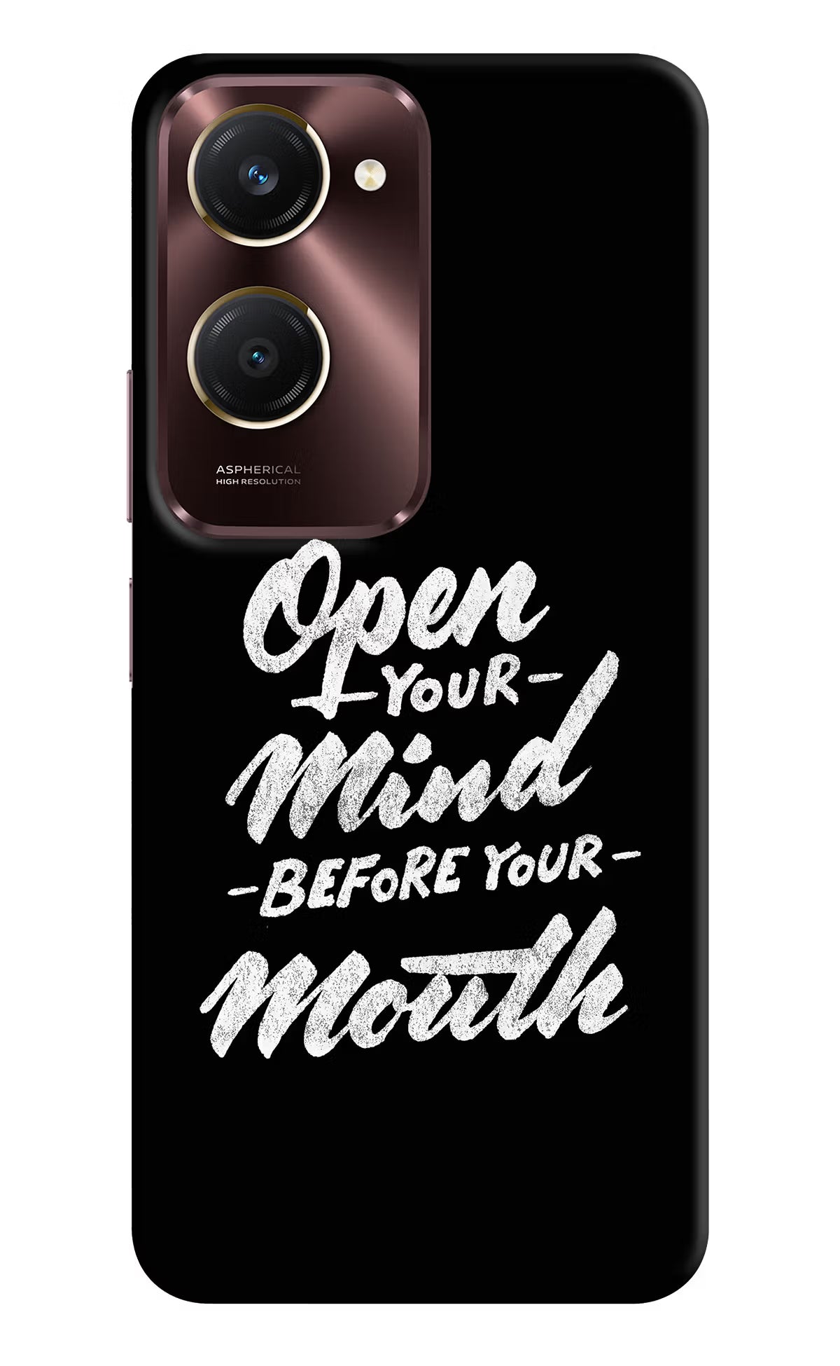 Open Your Mind Before Your Mouth Vivo Y28e 5G Back Cover