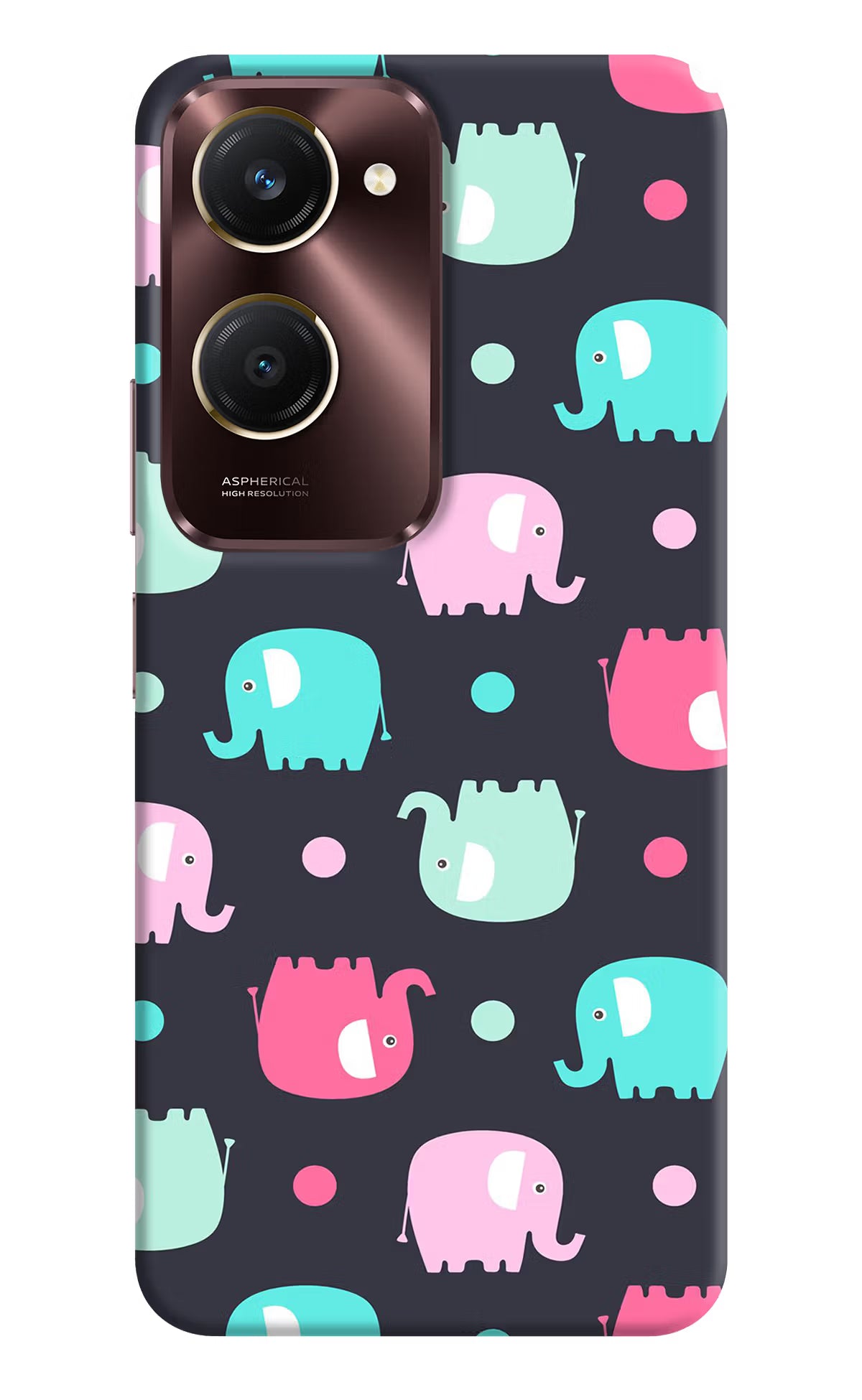 Elephants Vivo Y28e 5G Back Cover