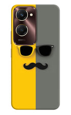 Sunglasses with Mustache Vivo Y28e 5G Hard Case Back Cover by Casekaro