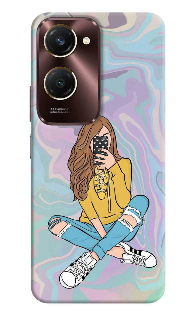 Selfie Girl Vivo Y28e 5G Hard Case Back Cover by Casekaro
