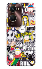 Sticker Bomb Vivo Y28e 5G Hard Case Back Cover by Casekaro