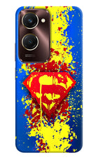 Superman logo Vivo Y28e 5G Hard Case Back Cover by Casekaro