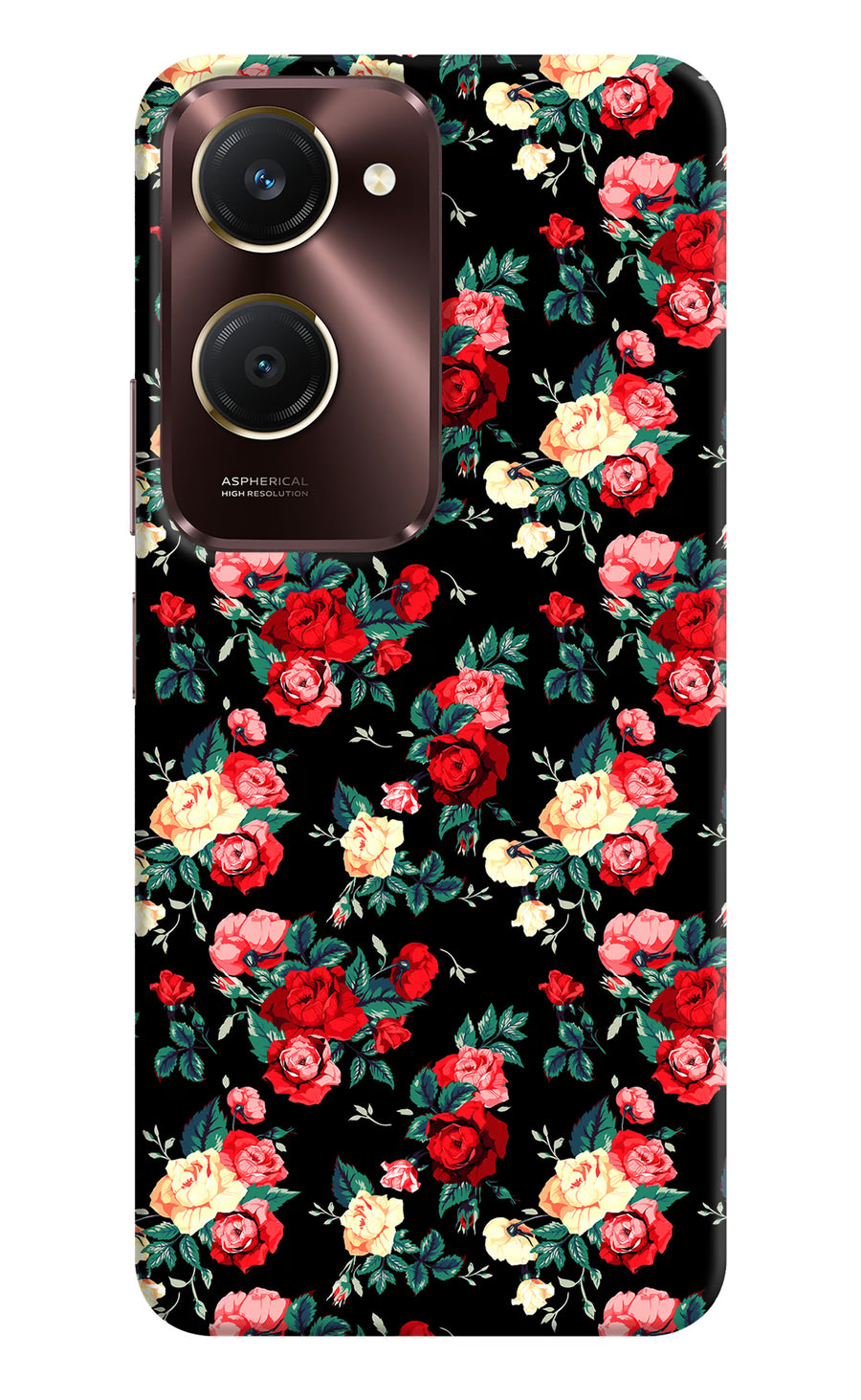 Rose Pattern Vivo Y28e 5G Back Cover, Hard case
