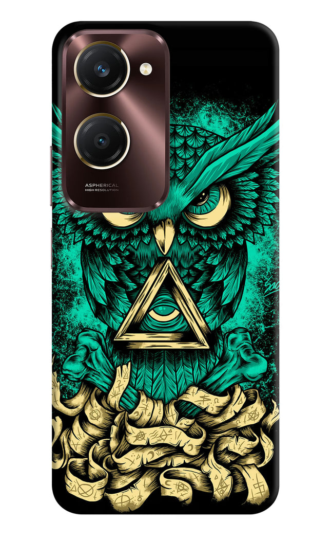 Green Owl Vivo Y28e 5G Hard Case Back Cover by Casekaro