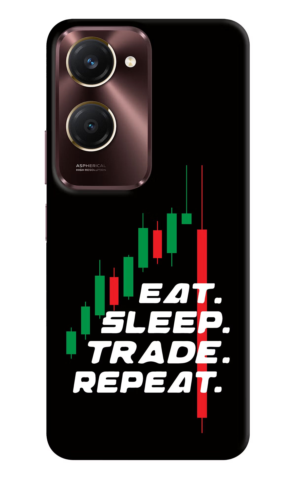 Eat Sleep Trade Repeat Vivo Y28e 5G Back Cover