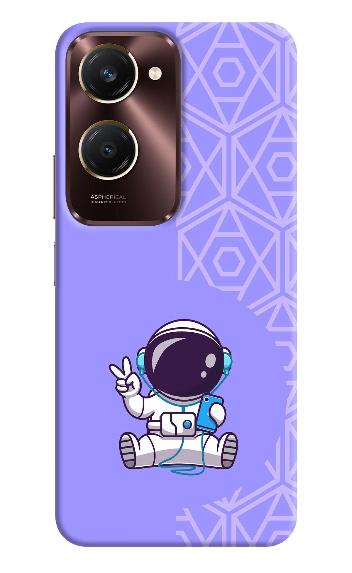Cute Astronaut Chilling Vivo Y28e 5G Back Cover