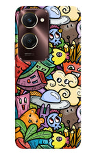 Veggie Doodle Vivo Y28e 5G Hard Case Back Cover by Casekaro