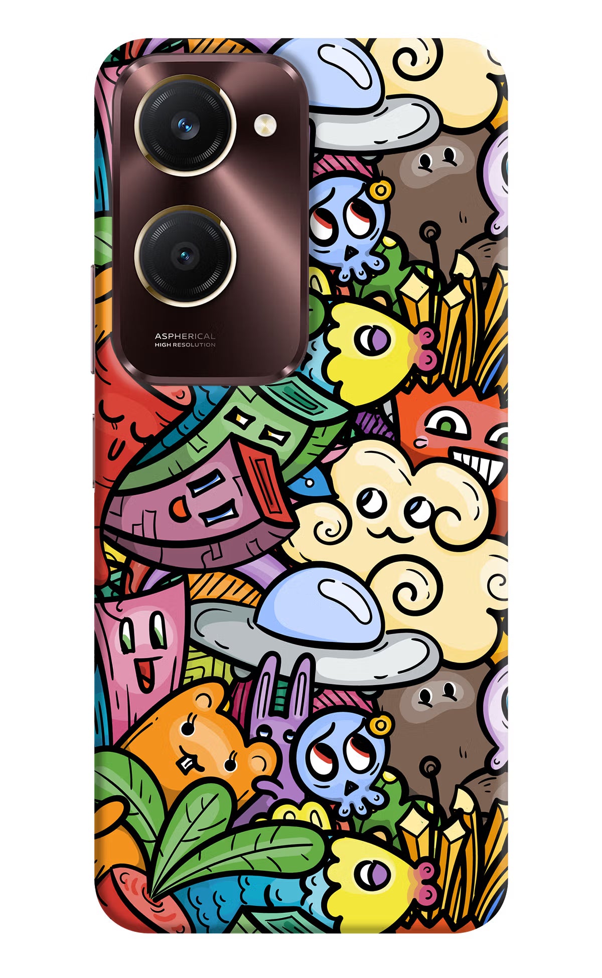 Veggie Doodle Vivo Y28e 5G Back Cover