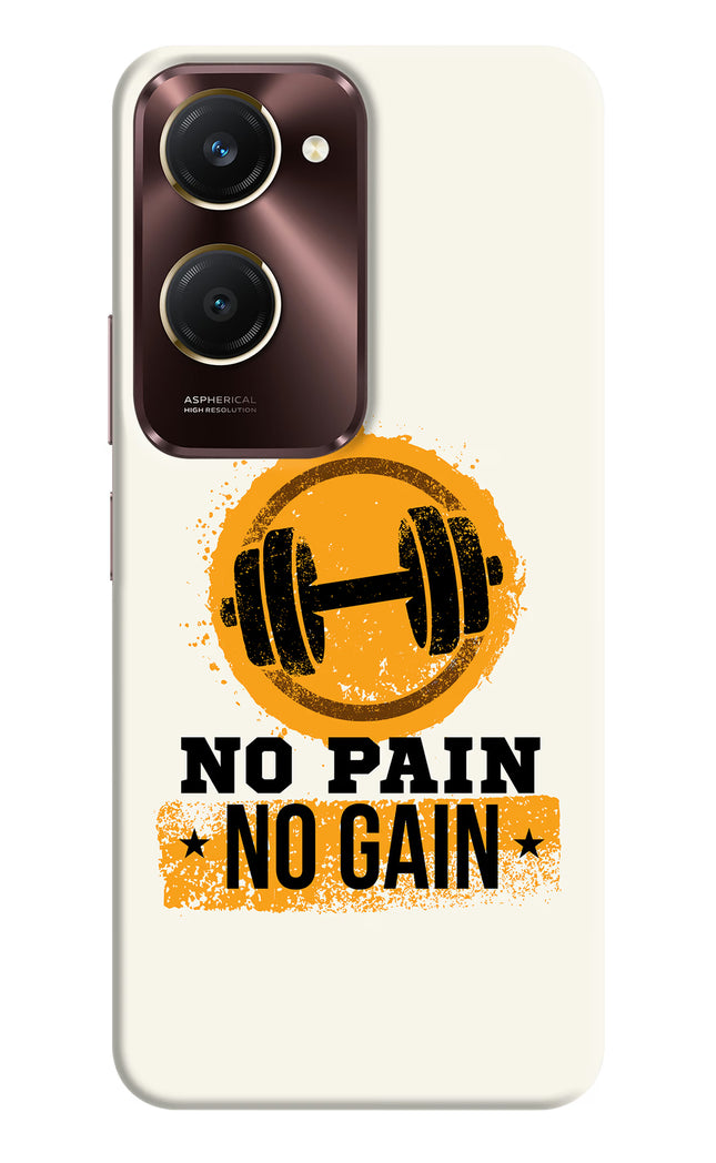 No Pain No Gain Vivo Y28e 5G Hard Case Back Cover by Casekaro