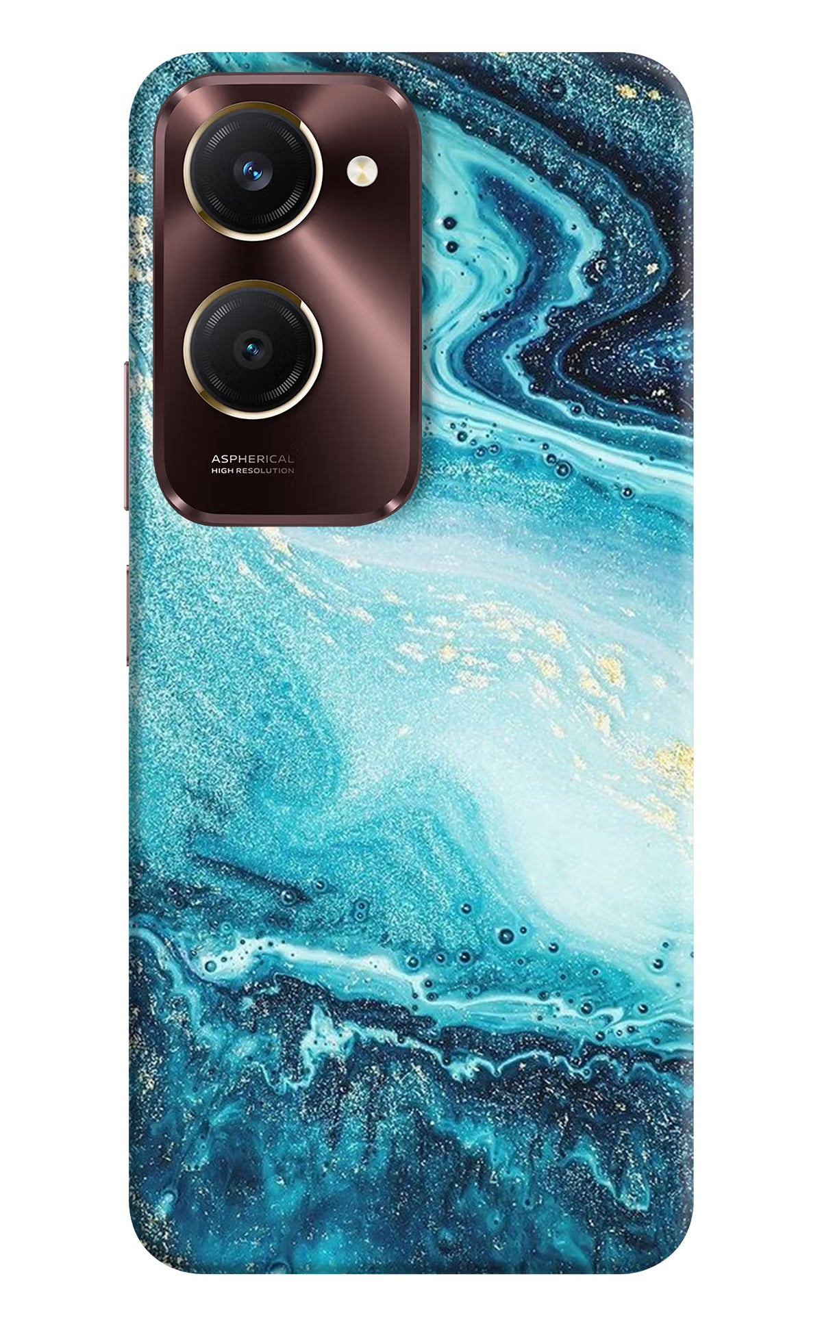Blue Glitter Marble Vivo Y28e 5G Back Cover