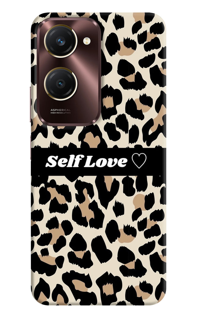 Leopard Print Self Love Vivo Y28e 5G Hard Case Back Cover by Casekaro
