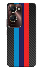 BMW Stripes Pattern Vivo Y28e 5G Hard Case Back Cover by Casekaro