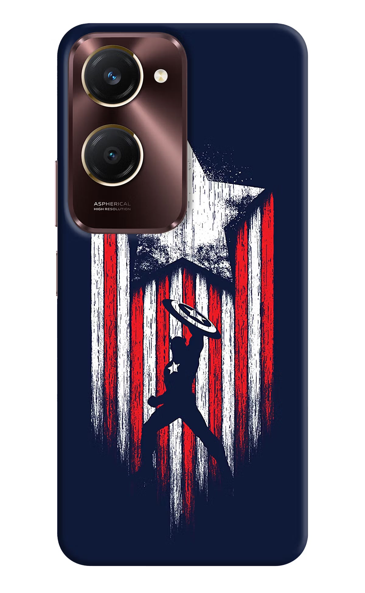 Captain America Marvel Art Vivo Y28e 5G Back Cover