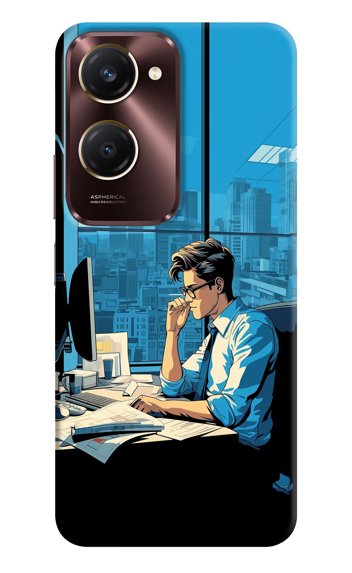 Focused Hustler (AI Generated) Vivo Y28e 5G Back Cover