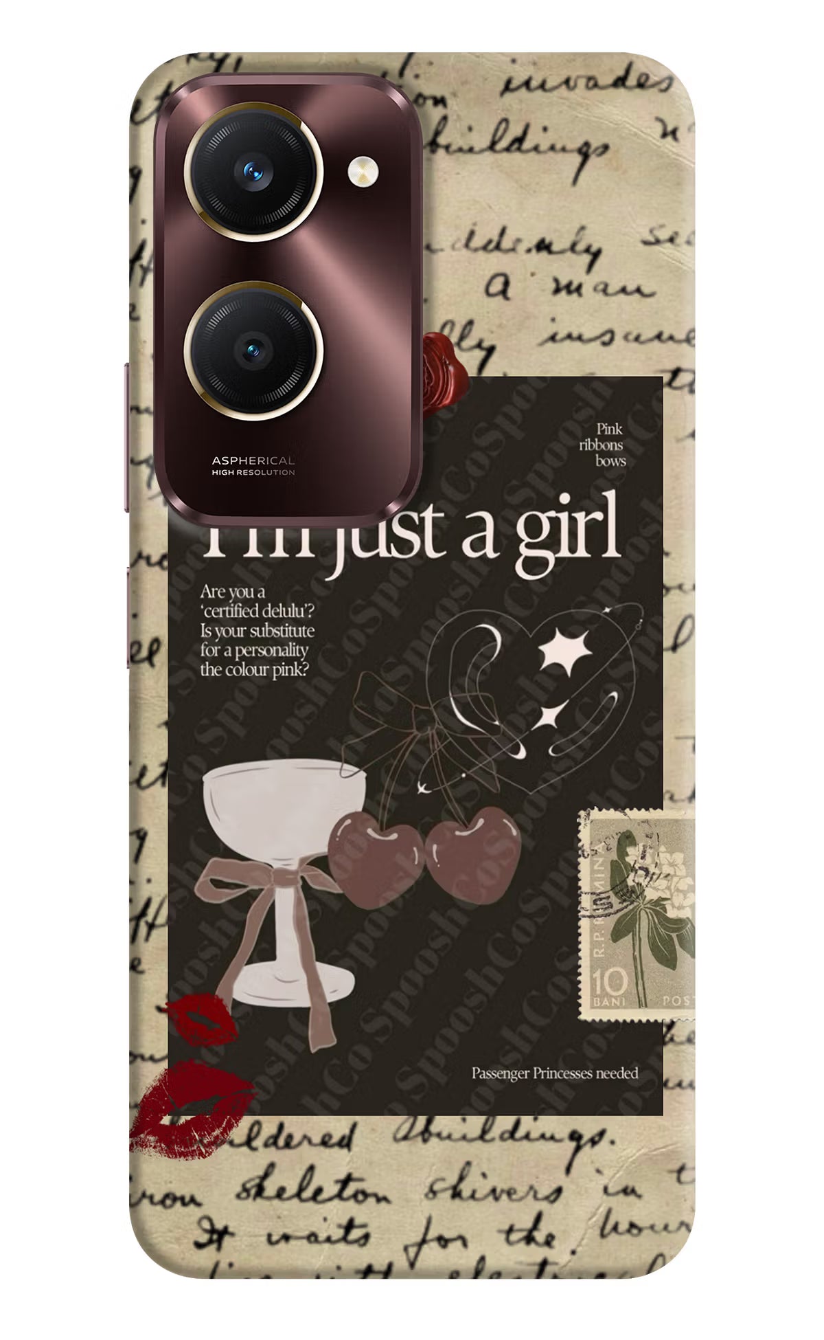 I am just a girl Vivo Y28e 5G Back Cover