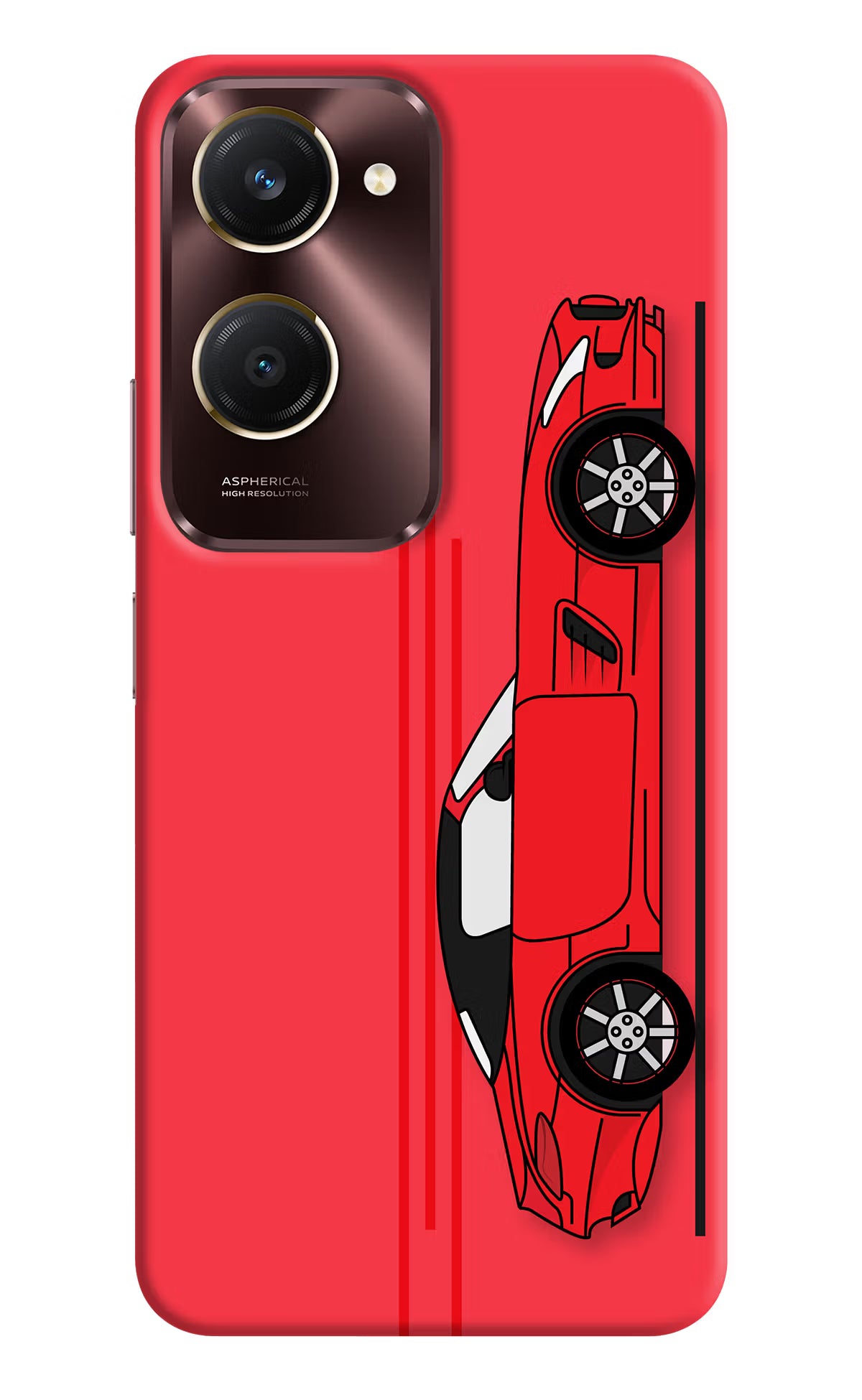 Red Velocity Vivo Y28e 5G Back Cover