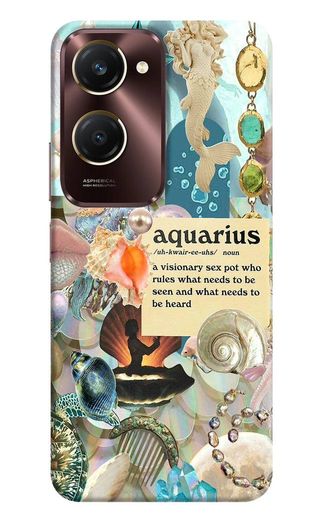 Aquarius Zodiac Vivo Y28e 5G Hard Case Back Cover by Casekaro