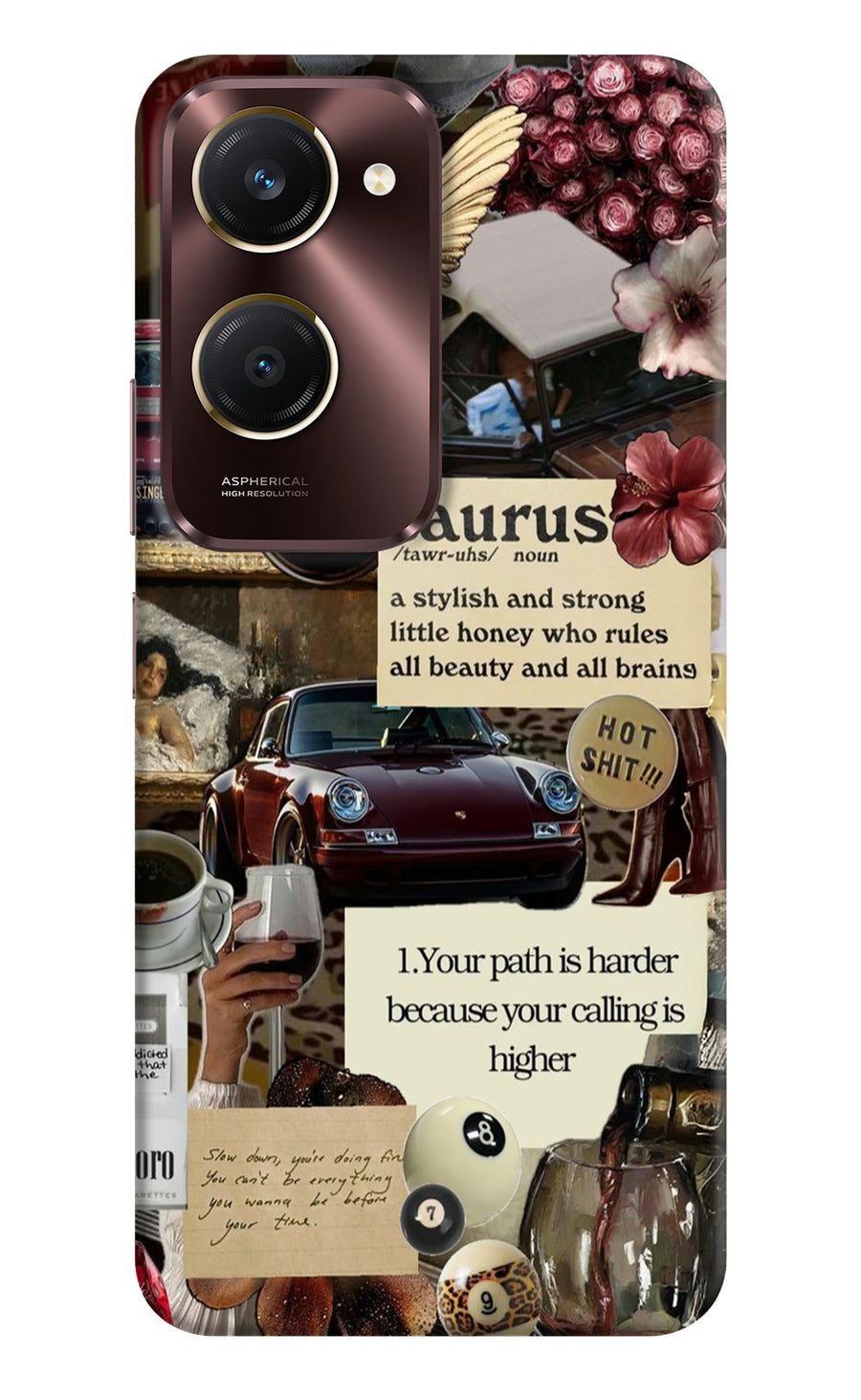 Taurus Zodiac Vivo Y28e 5G Back Cover, Hard case