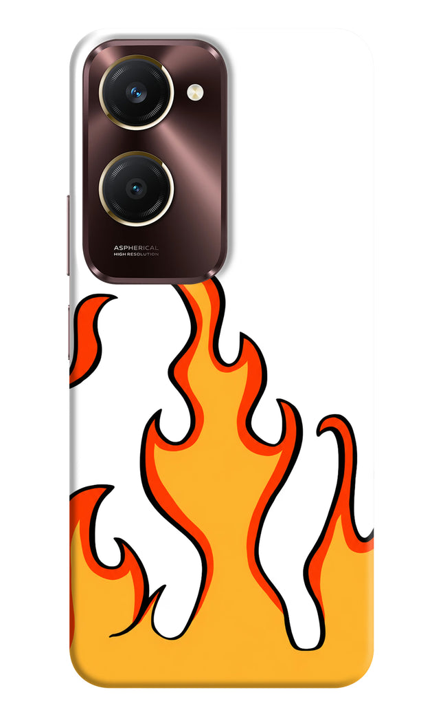 Fired Up – White Vivo Y28e 5G Hard Case Back Cover by Casekaro