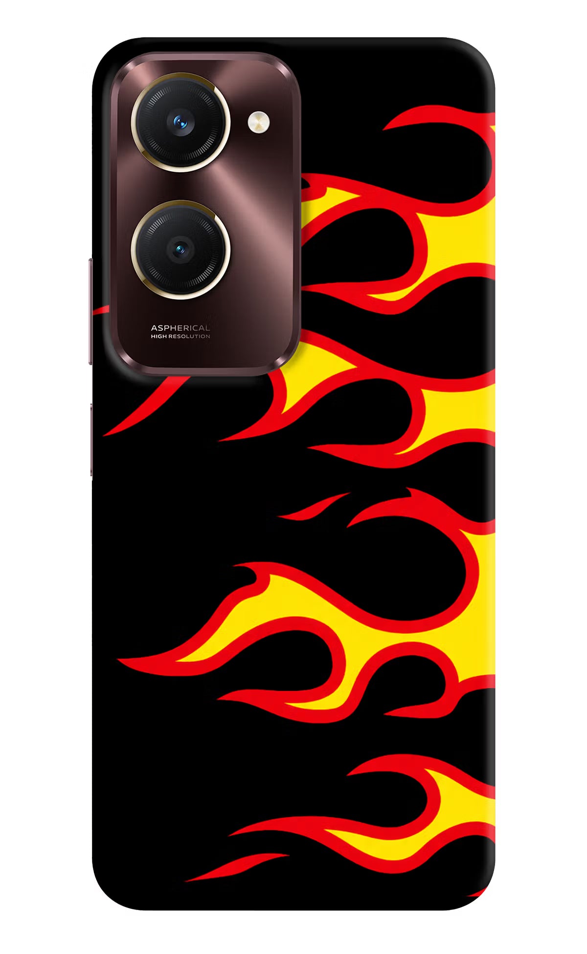 Side Sweep Flames Vivo Y28e 5G Back Cover