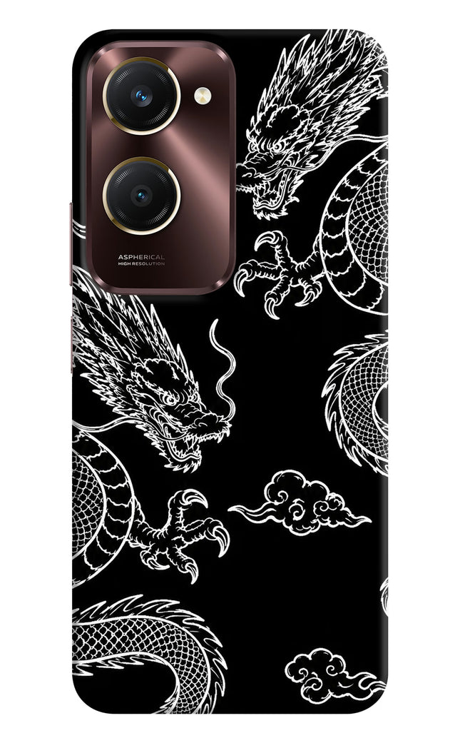 Twin Dragons Vivo Y28e 5G Hard Case Back Cover by Casekaro