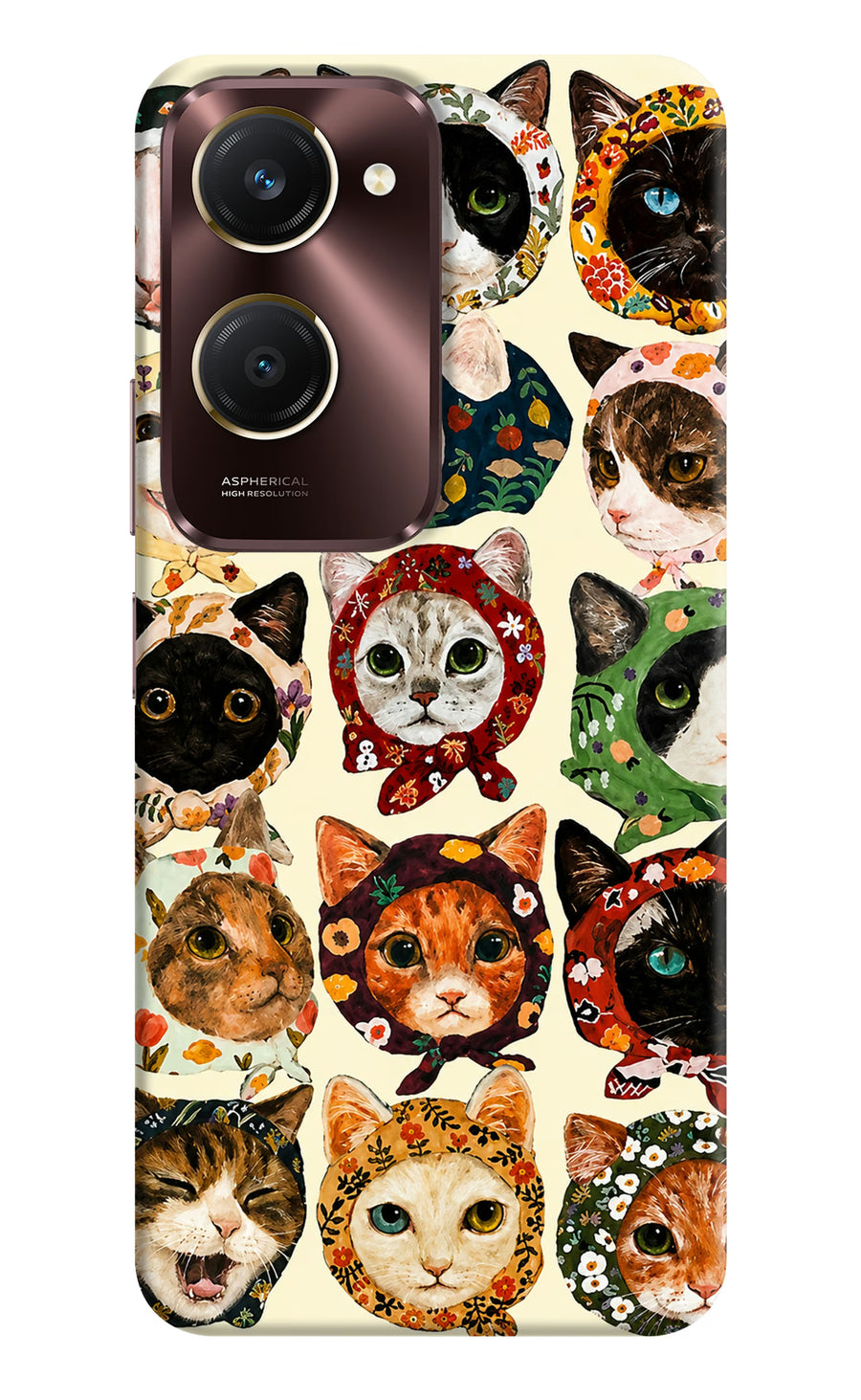 Cool Cat Vivo Y28e 5G Back Cover, Hard case