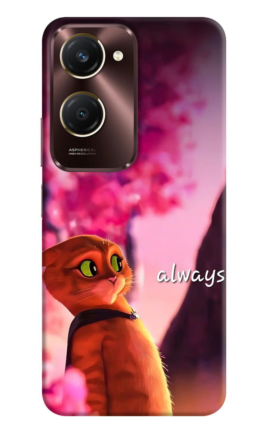 Always Cat Vivo Y28e 5G Back Cover, Hard case