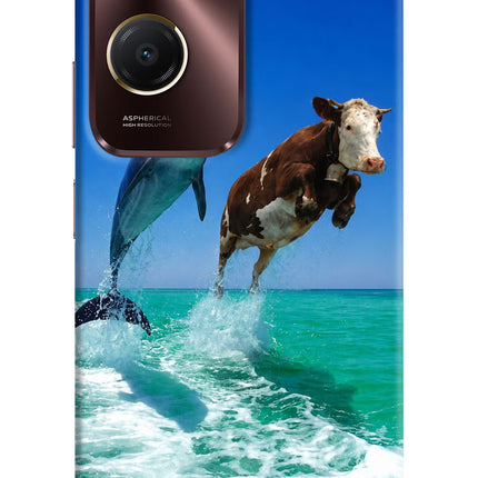 Dolphin vs Cow Vivo Y28e 5G Hard Case Back Cover by Casekaro