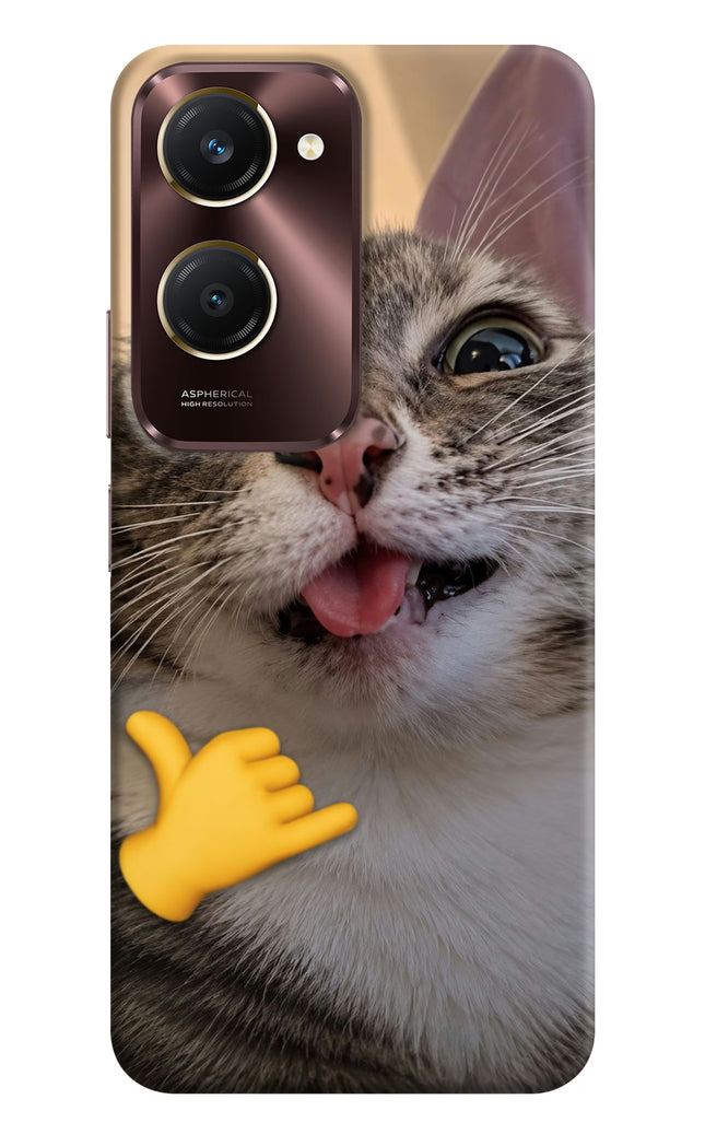 Silly Cat Call Vivo Y28e 5G Hard Case Back Cover by Casekaro