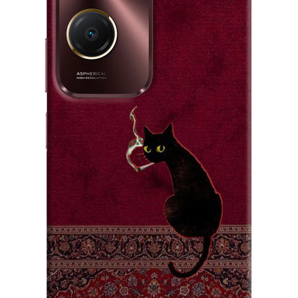 Midnight Cat Vivo Y28e 5G Hard Case Back Cover by Casekaro